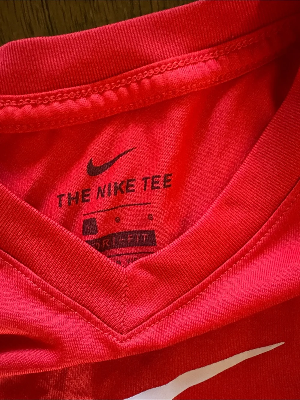 Nike Red Short Sleeve Logo Tee for Kids